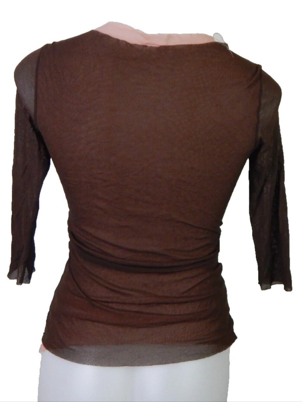 Sweet Pea Layered Mesh Ruched Top - Picture 3 of 3